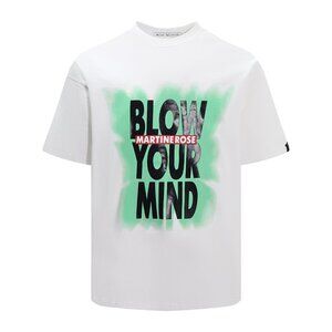 Martine Rose Round Neck Loose Short Sleeve T-Shirt With Letter Print